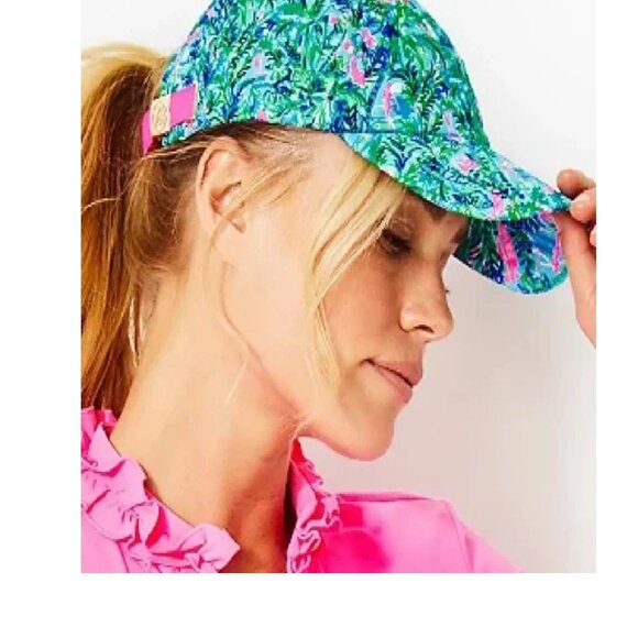 Lilly Pulitzer Run Around Hat in Blue Horizon Par Fection - Picture 1 of 4